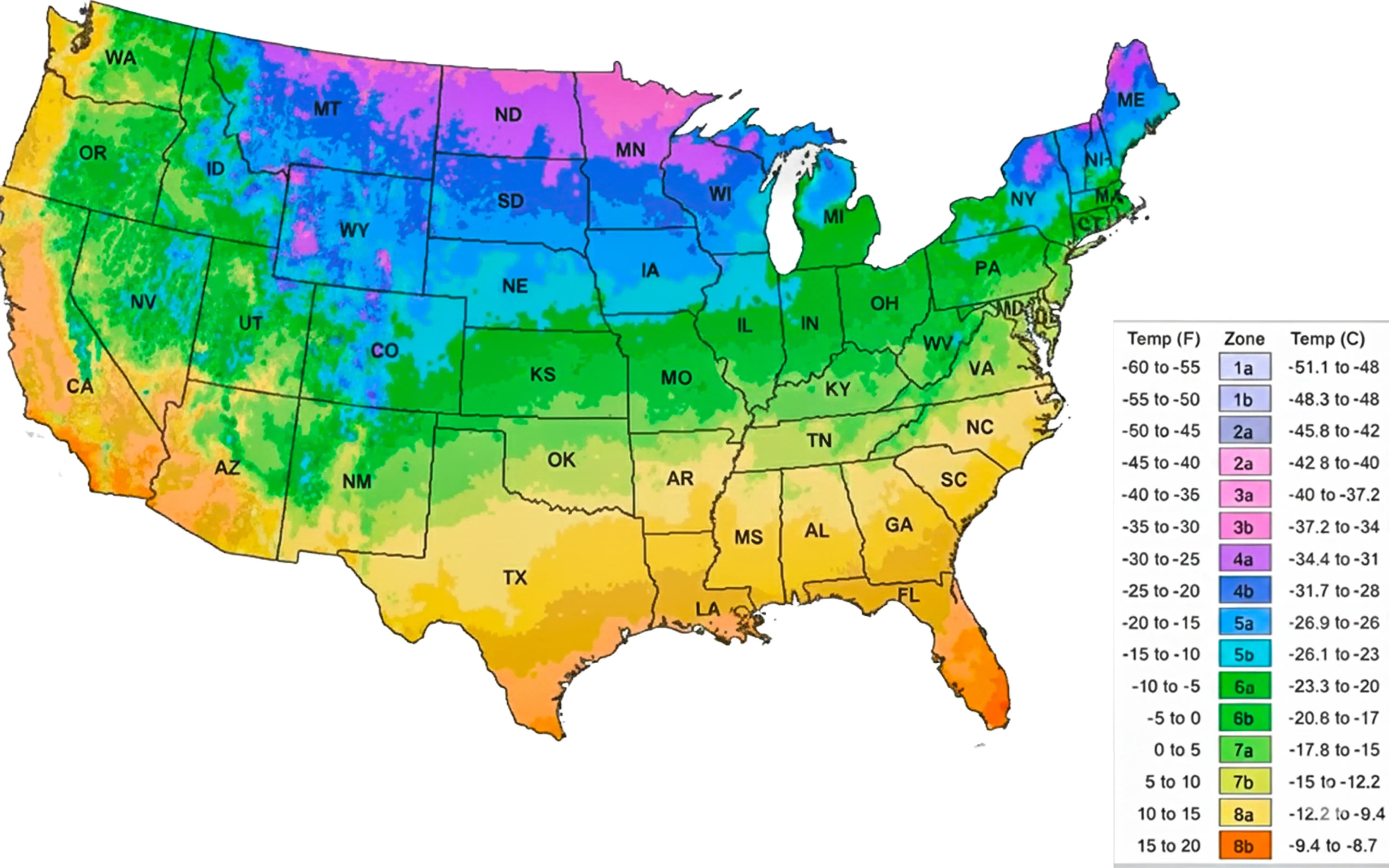 Hardiness Zone Map